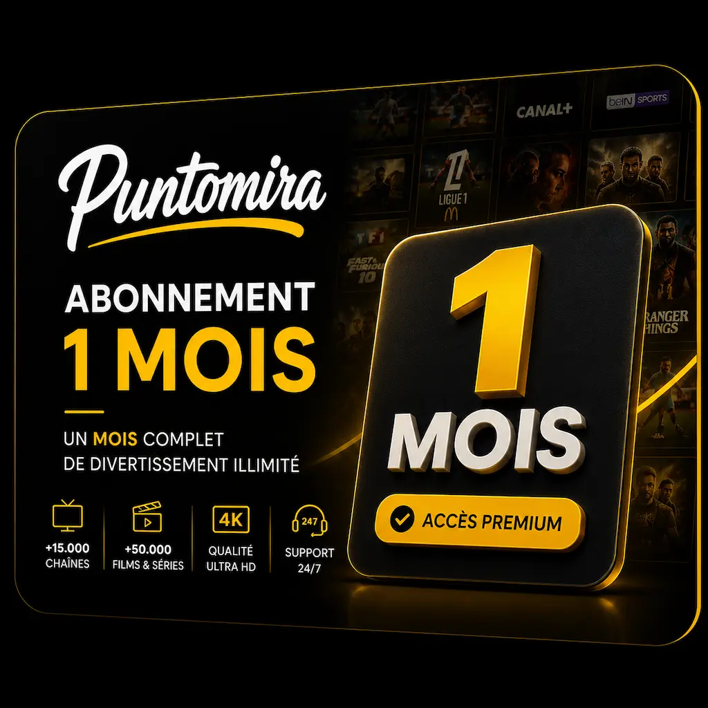 Abonnement IPTV Android TV – 5 Écrans 1 Mois
