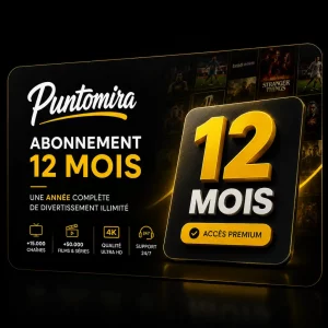 Abonnement IPTV Annuel – 1 Écran 12 Mois