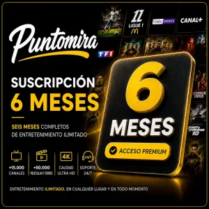 IPTV Barato – 1 Pantalla 6 Meses