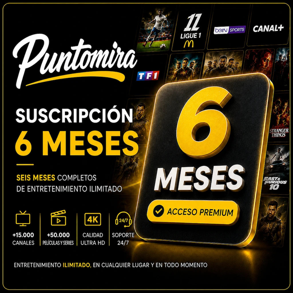 IPTV Barato – 1 Pantalla 6 Meses