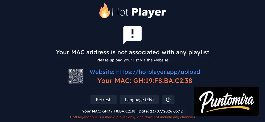 Configurer Hot Player IPTV avec Xtream Codes