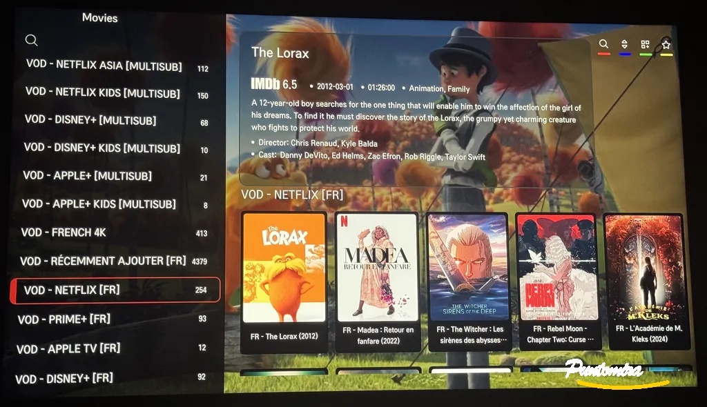 IBO Player - Catégories de films et séries Période d'essai et activation de la licence